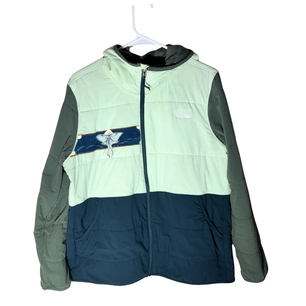 HAND PAINTED North Face Jacket Hoodie | XL